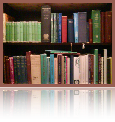 Greek Books with Reflection